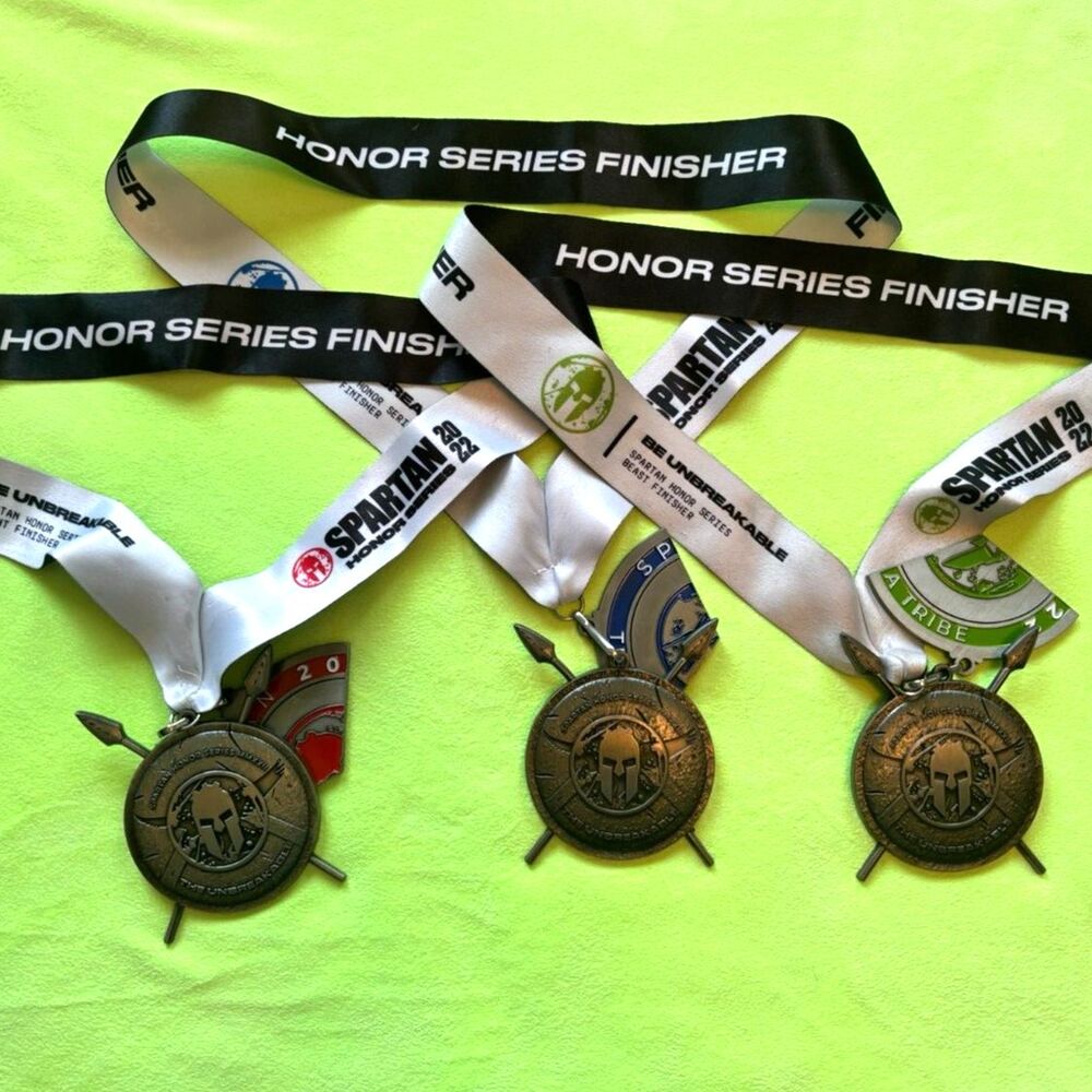 Spartan Honor Series 2022 Medal Bundle Sprint Super Beast & Trifecta